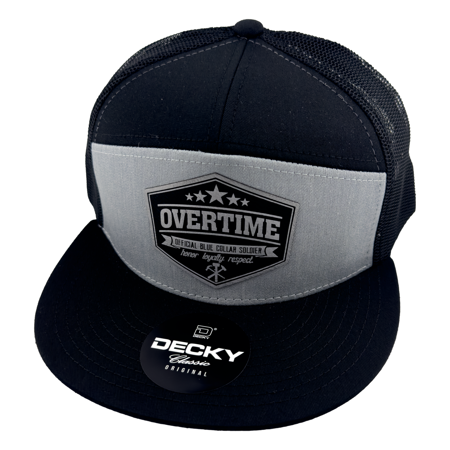 Blue Collar Soldier Silver and Black Snapback