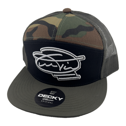Overtime Signature Black Panel Camo Snapback