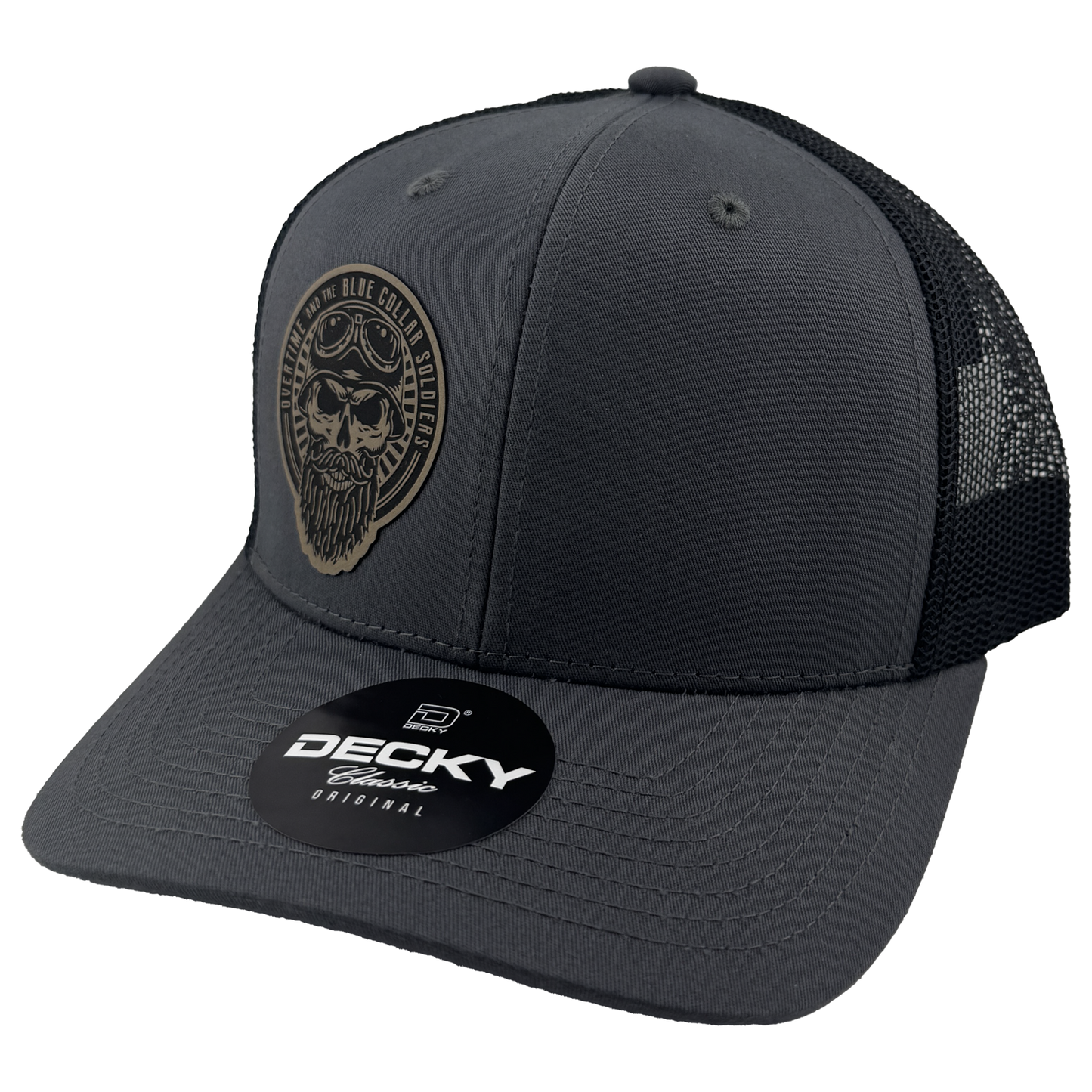 Bearded Skull Curved Grey and Black Snapback