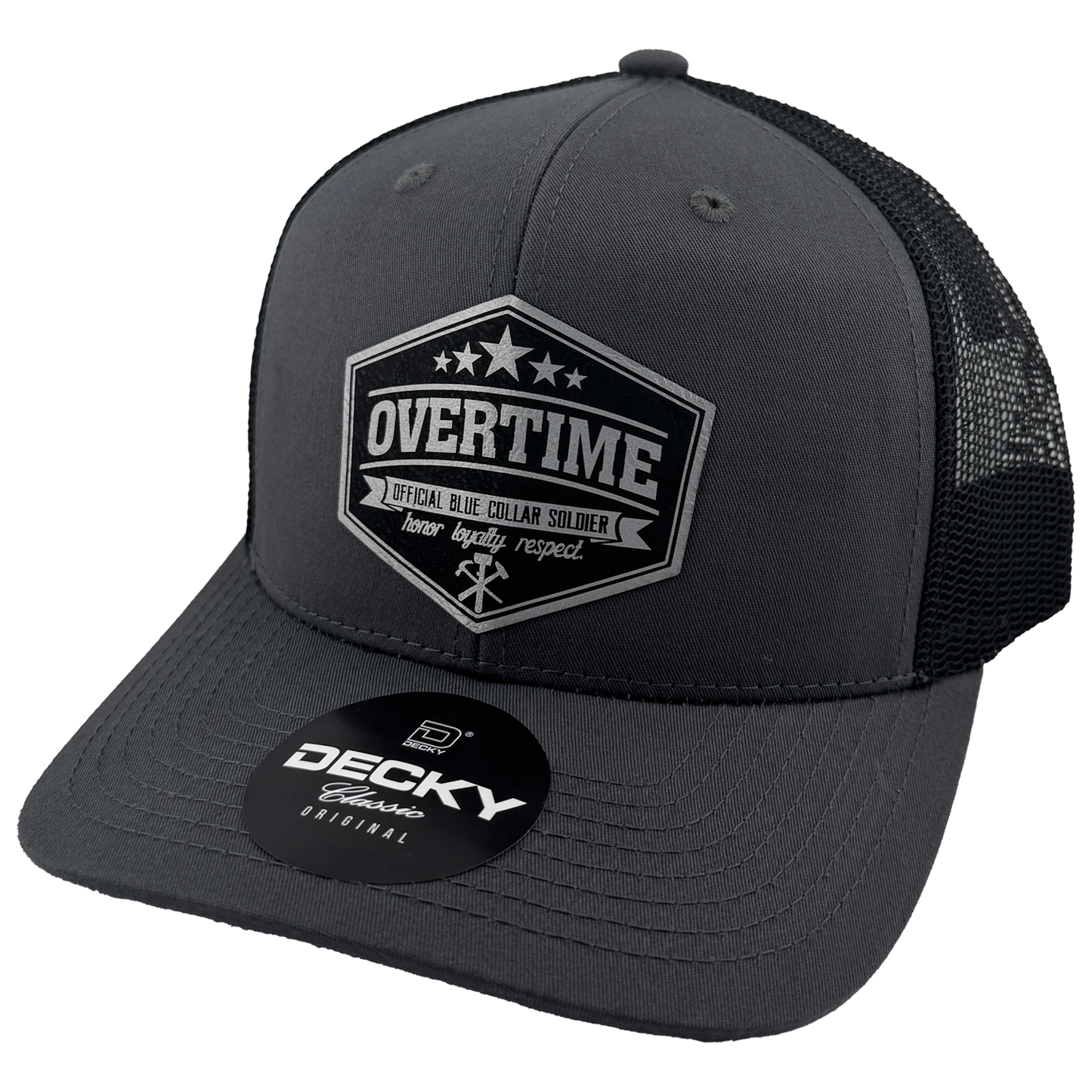 Blue Collar Soldier Curved Grey and Black Snapback