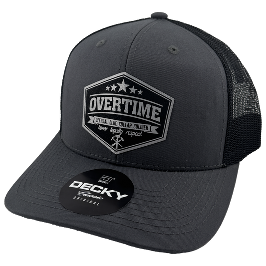 Blue Collar Soldier Curved Grey and Black Snapback