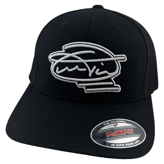 Overtime Signature Curved Black w/Mesh Flex Fit