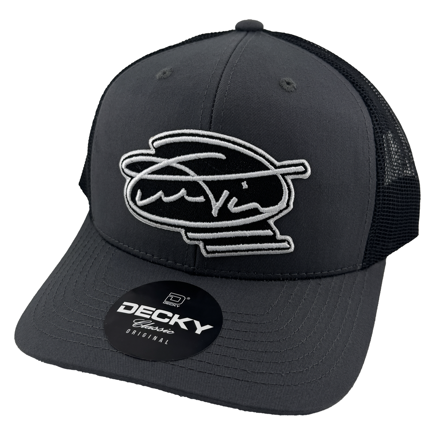 Overtime Signature Curved Grey and Black Snapback