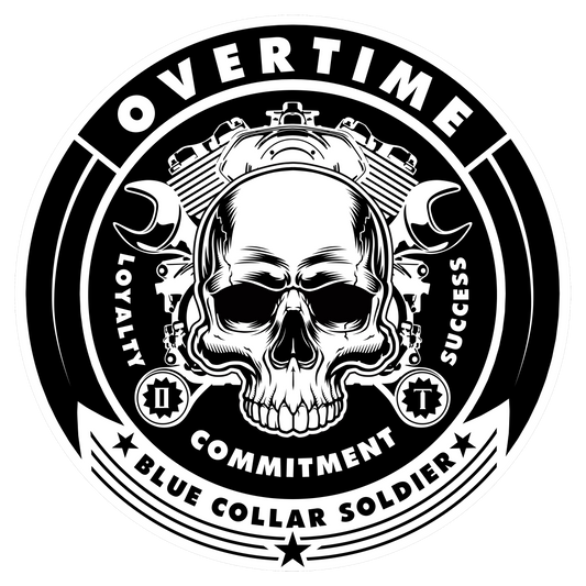 "Skull and Motor" 8" x 8" Window Decal